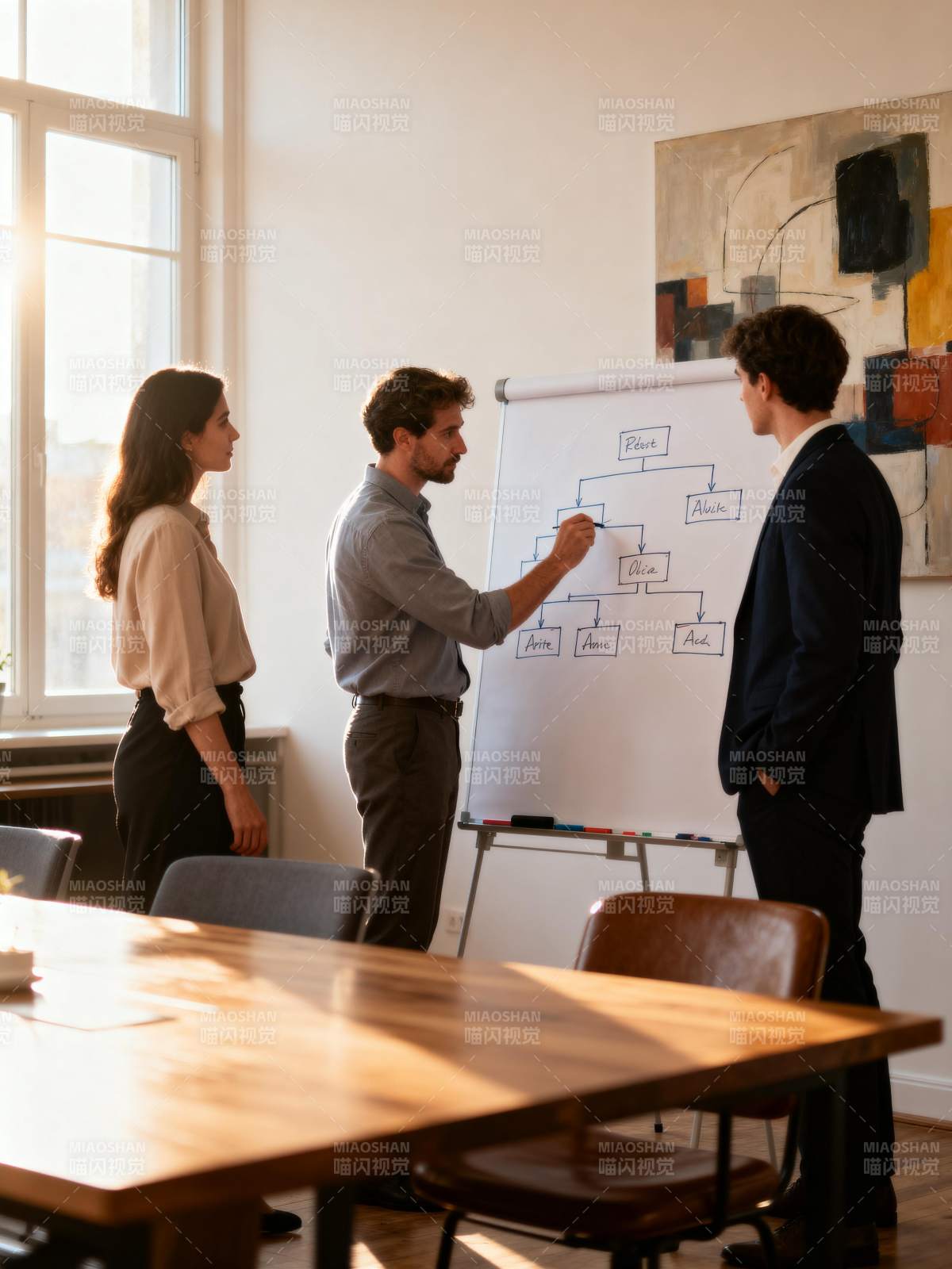 团队协作绘图讨论图片