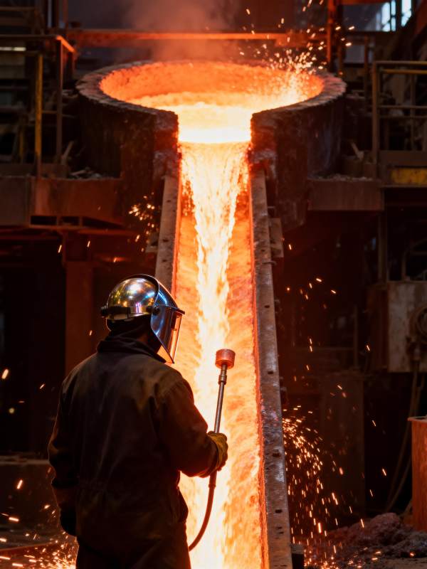 钢铁熔铸现场图片