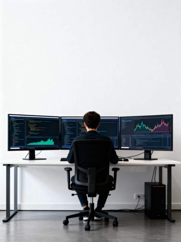 三屏办公 专注编程图片