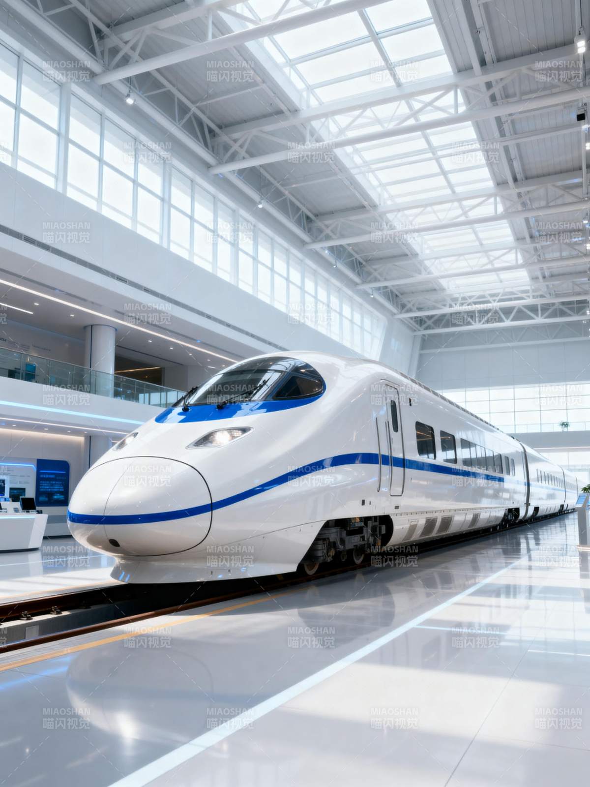 高速列车进站图片