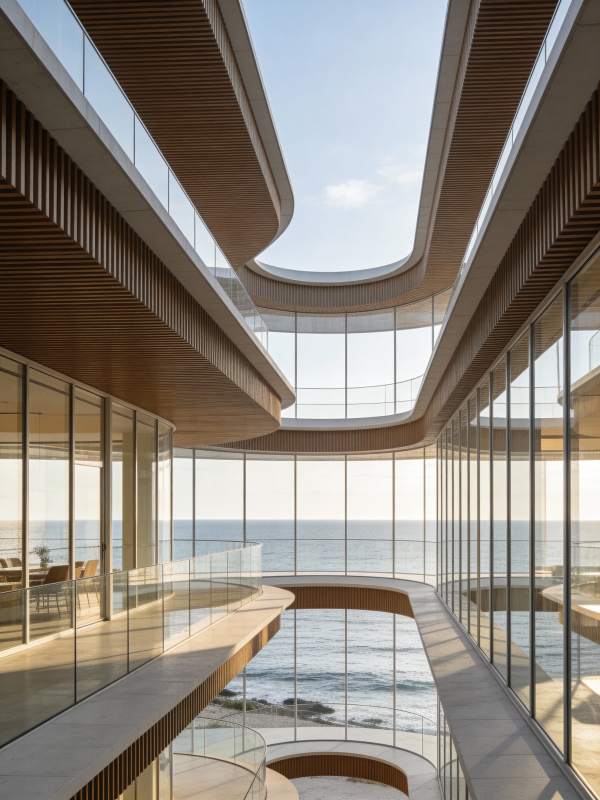 海景玻璃走廊图片