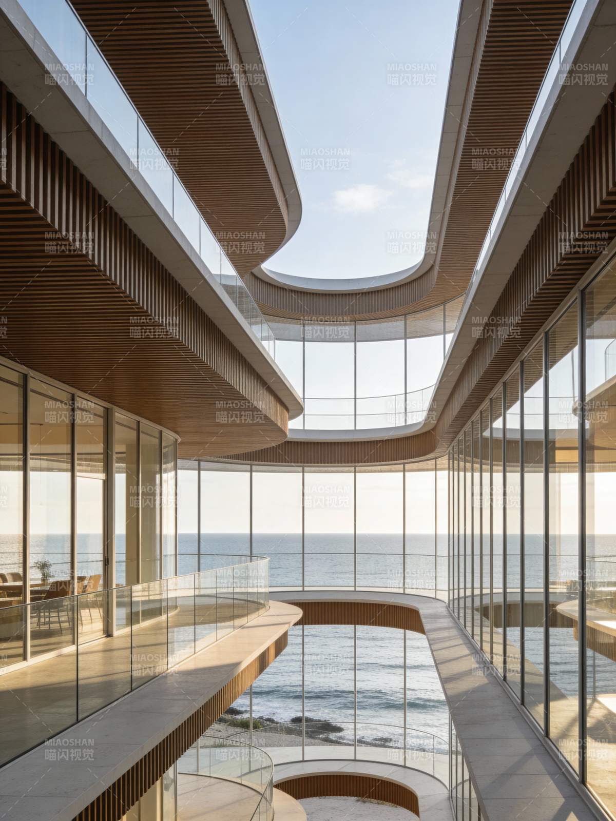 海景玻璃走廊图片