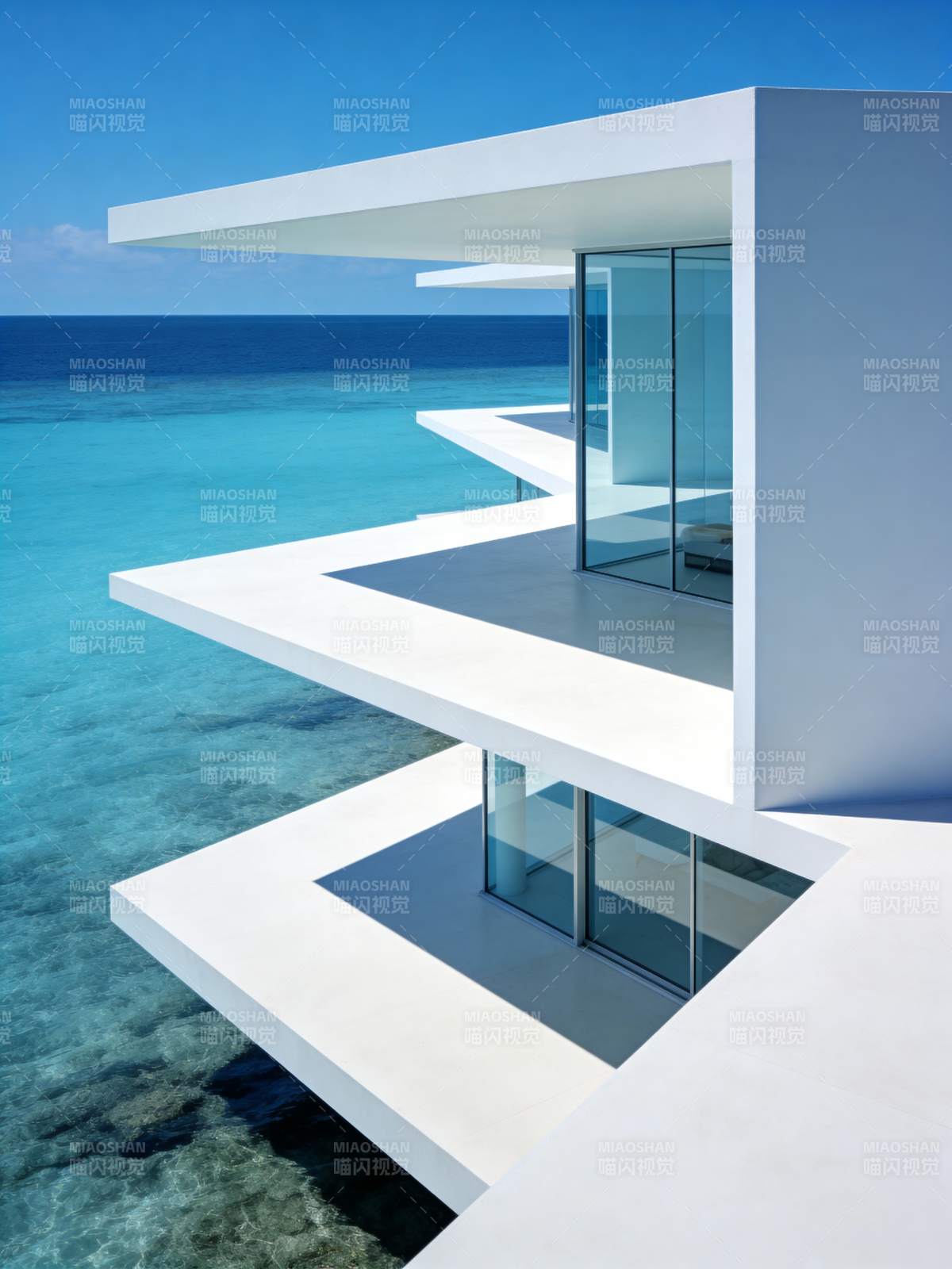 海天一色的现代居所图片