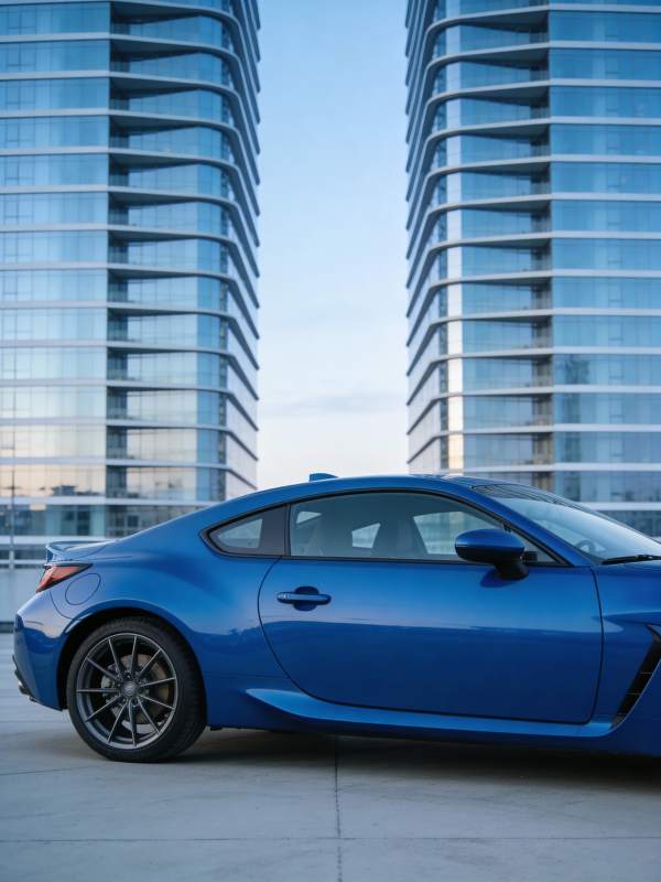 蓝色跑车都市风图片