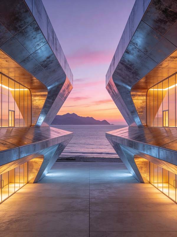 海天之间 建筑之舞图片