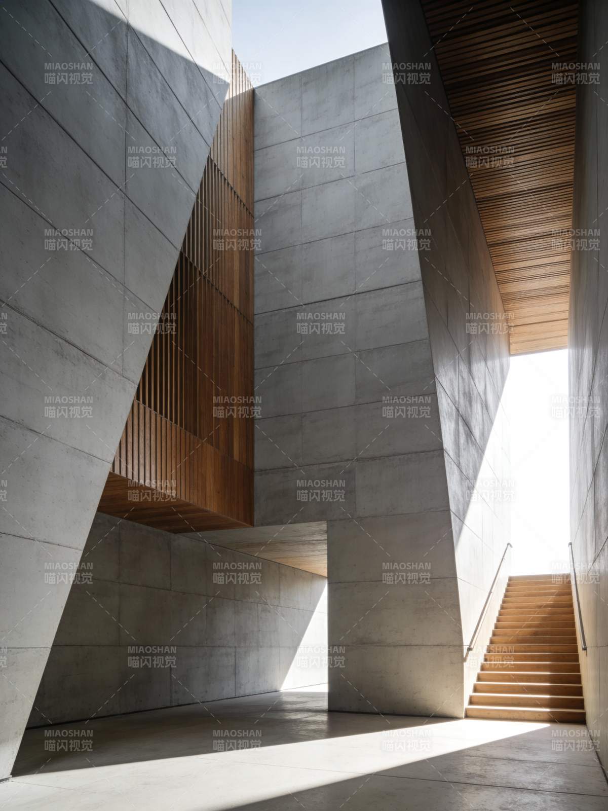 光影交错的现代建筑图片