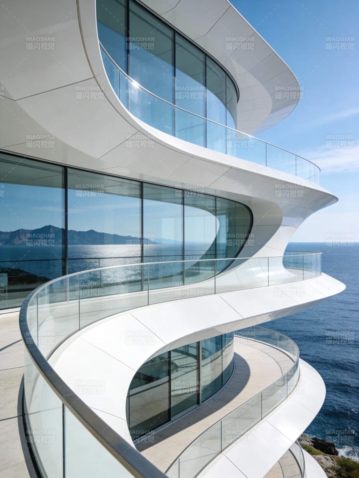 海滨螺旋建筑图片