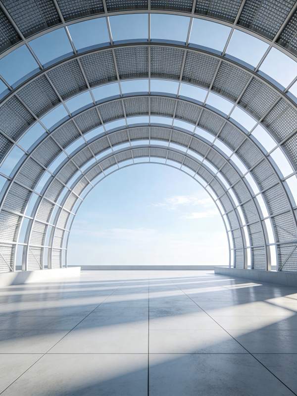 现代拱形建筑空间图片