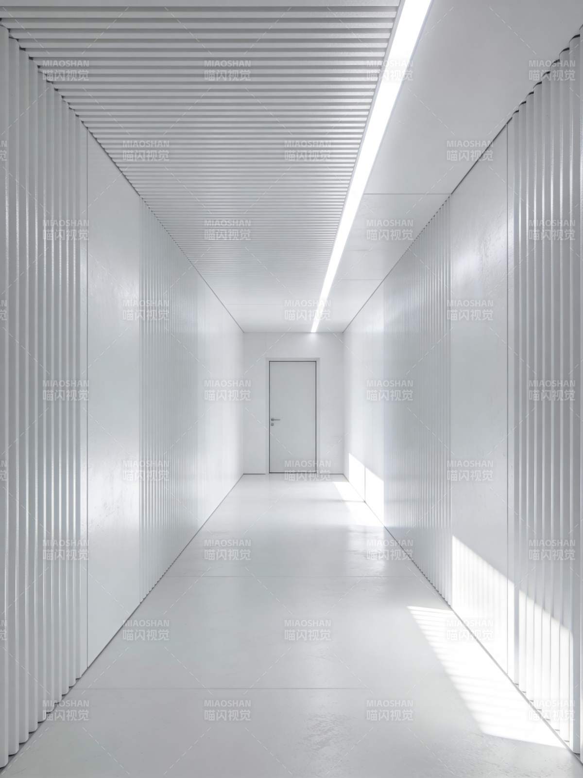 极简白色走廊图片