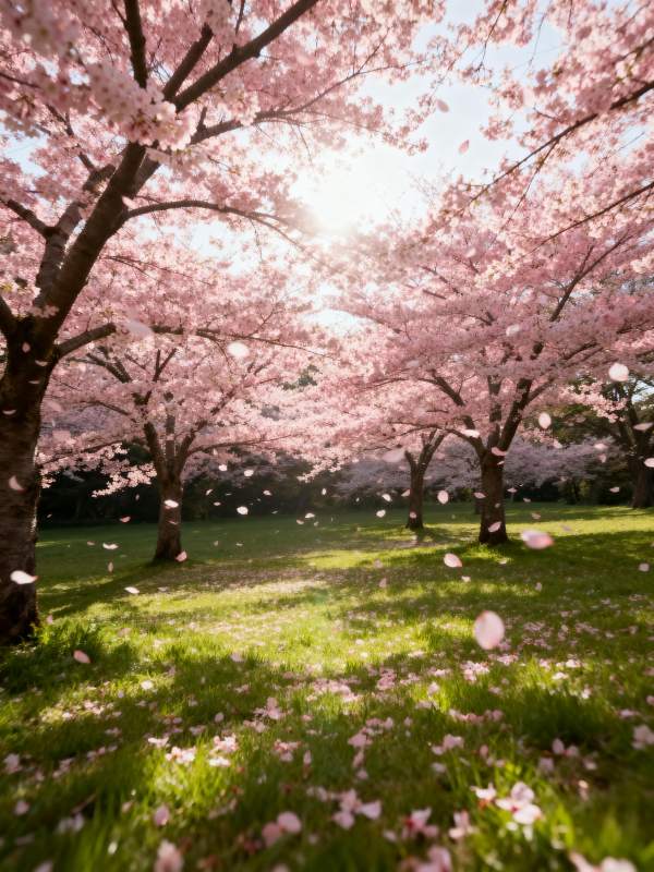 樱花纷飞春意浓图片