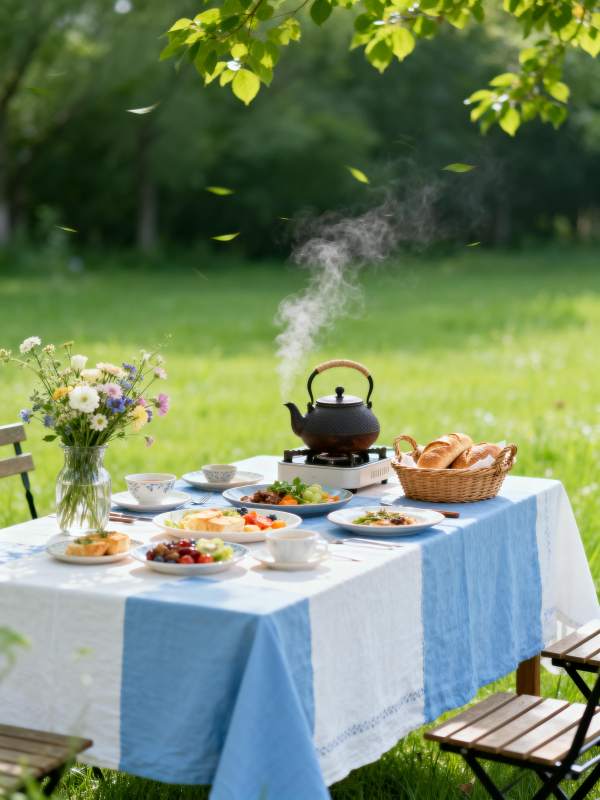 春日野餐 茶香四溢图片