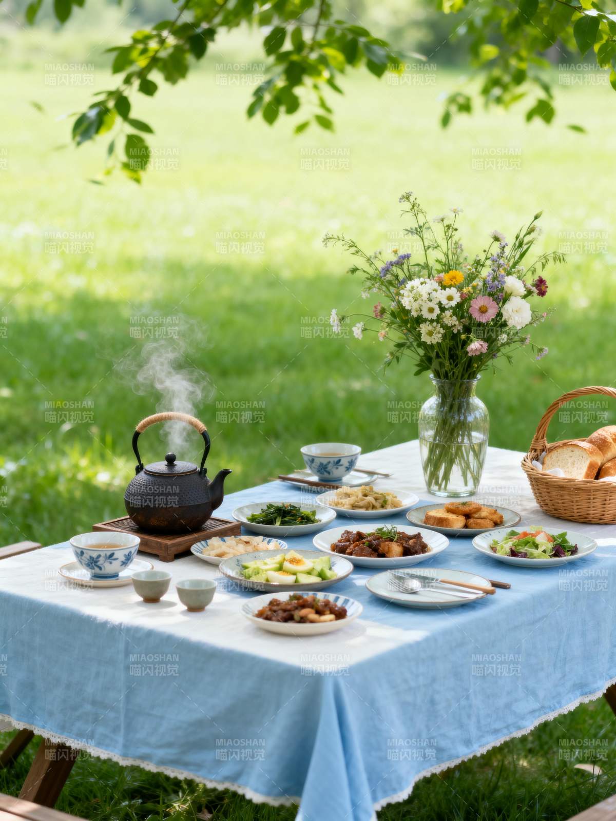 花园野餐时光图片