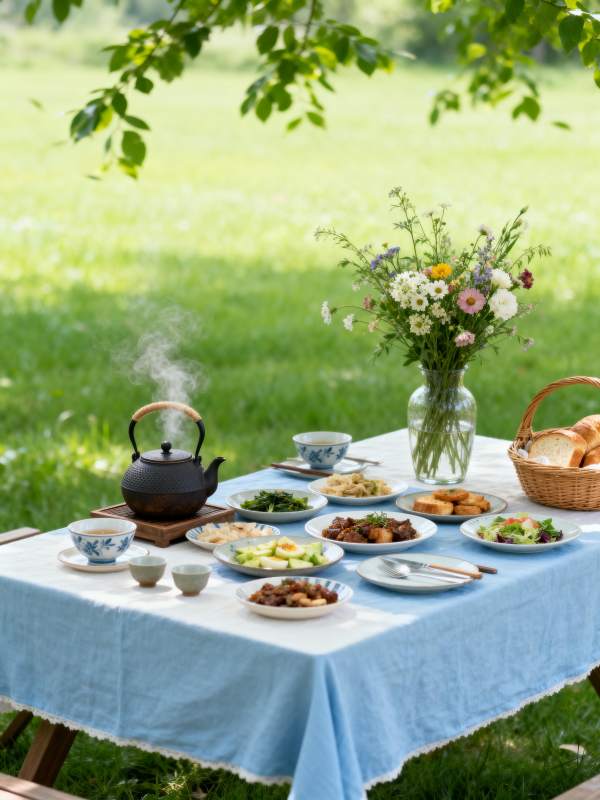 花园野餐时光图片