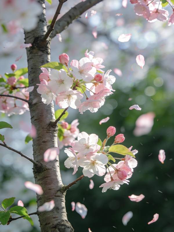 樱花纷飞春意浓图片