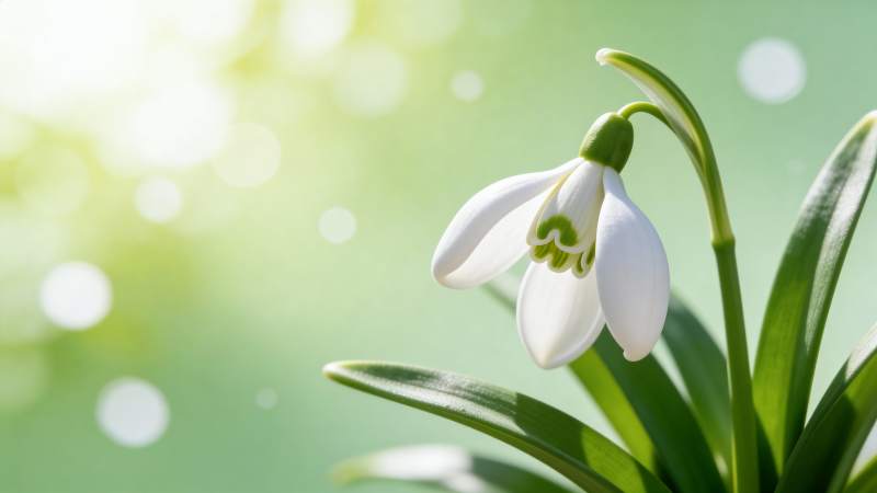 雪滴花绽放图片