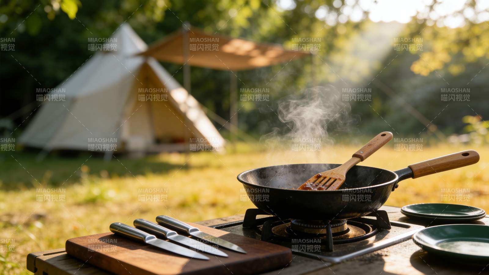 户外野炊 帐篷相伴图片