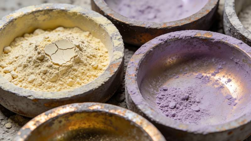 多彩矿物粉末图片