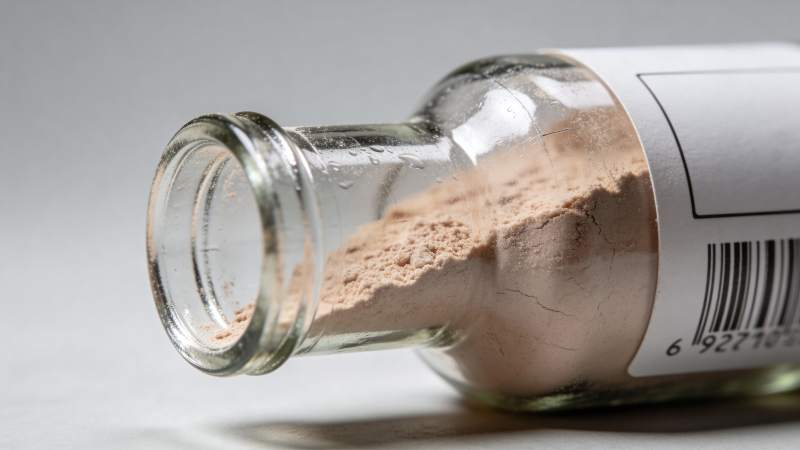 瓶中粉末倾泻而出图片