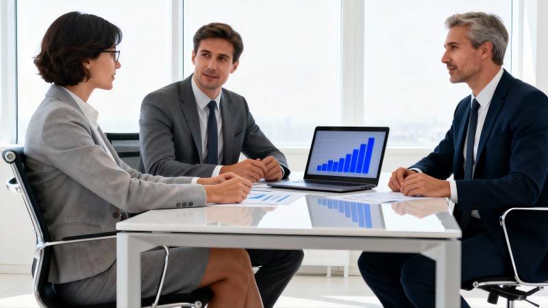 商务会议讨论中图片