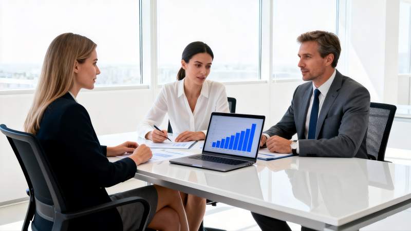 商务会议讨论图表图片