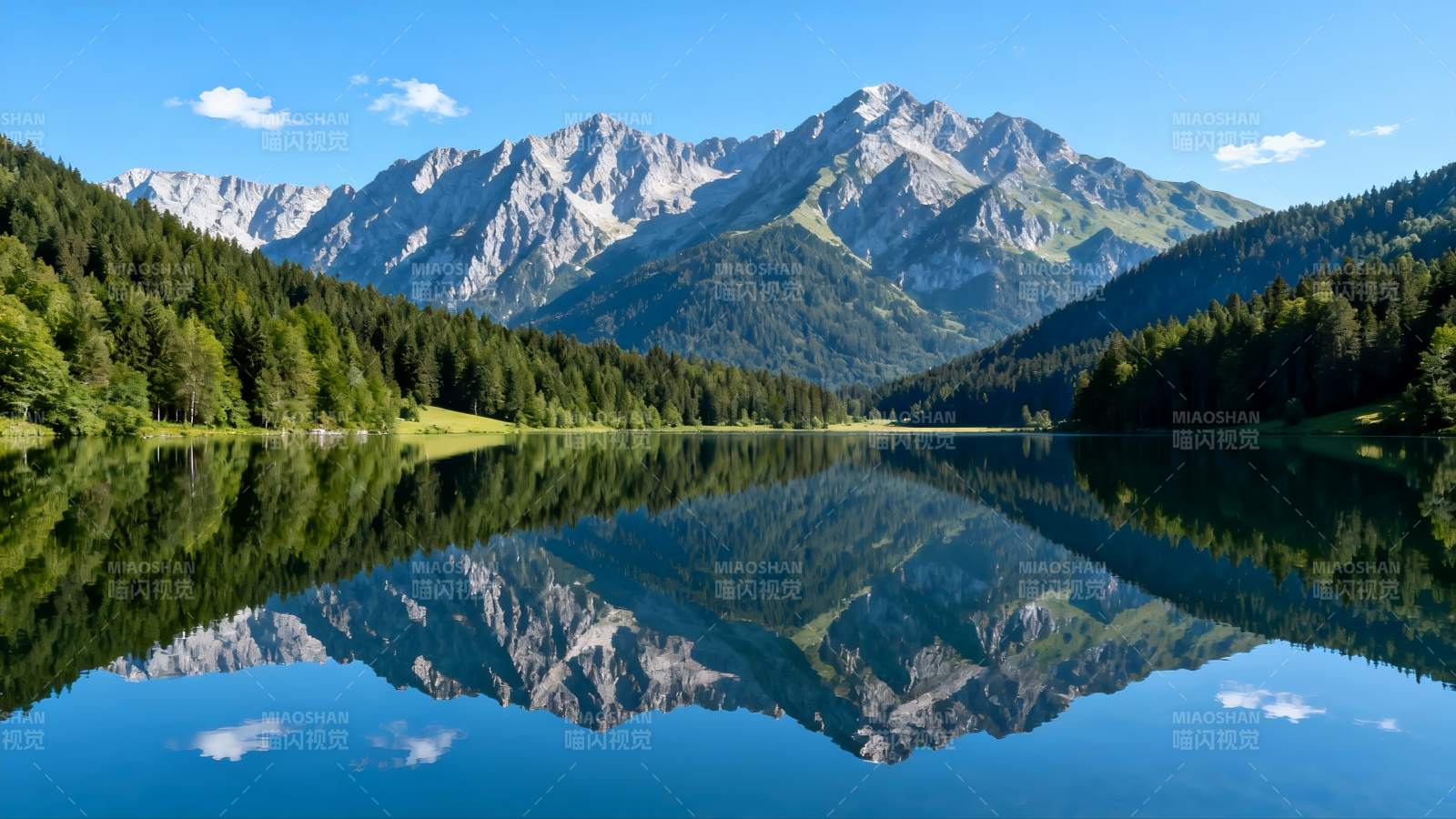 湖光山色镜中映图片