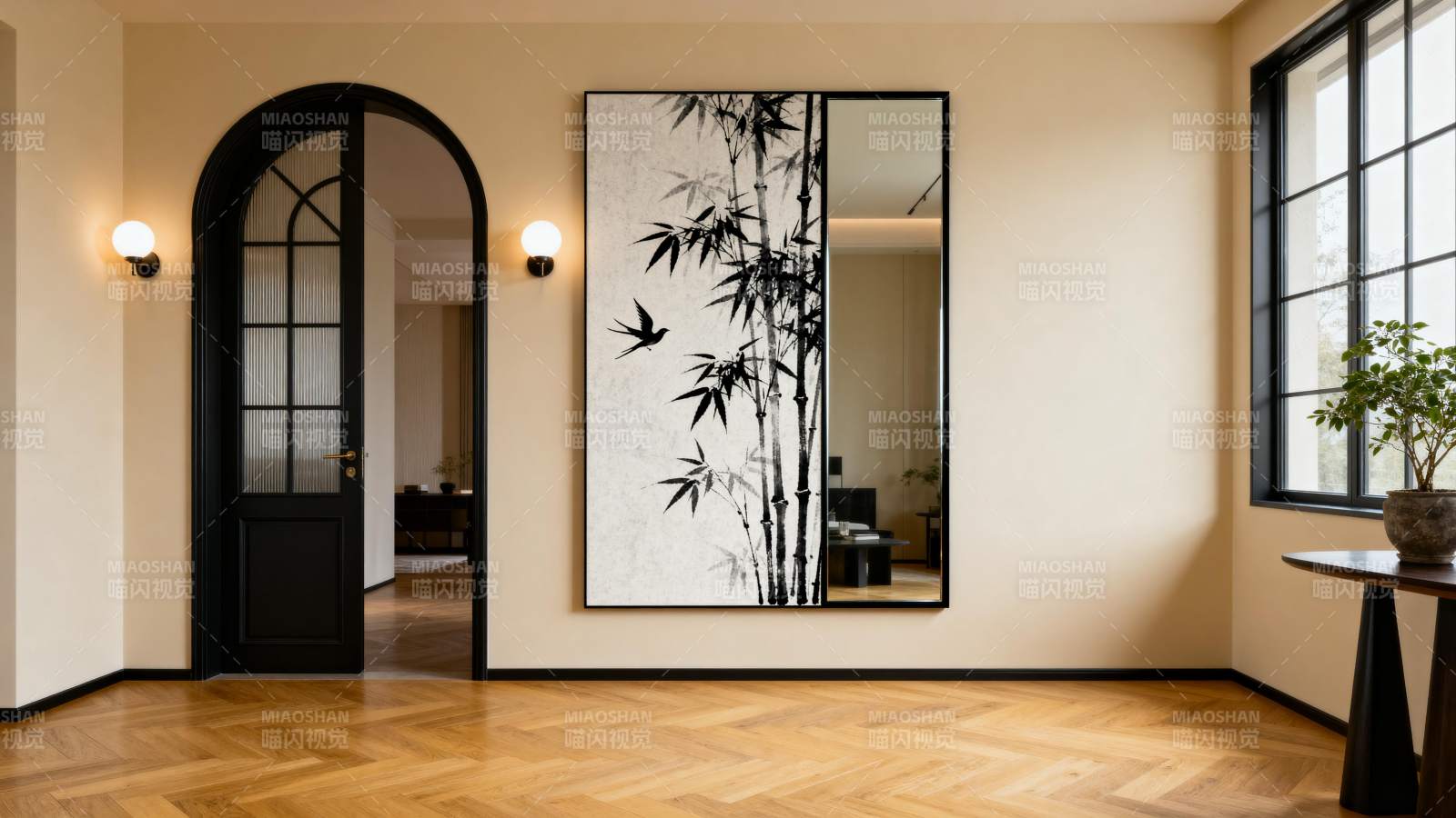 竹影映镜 静谧雅居图片