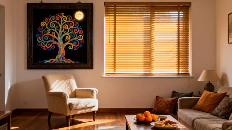 温馨客厅一角图片