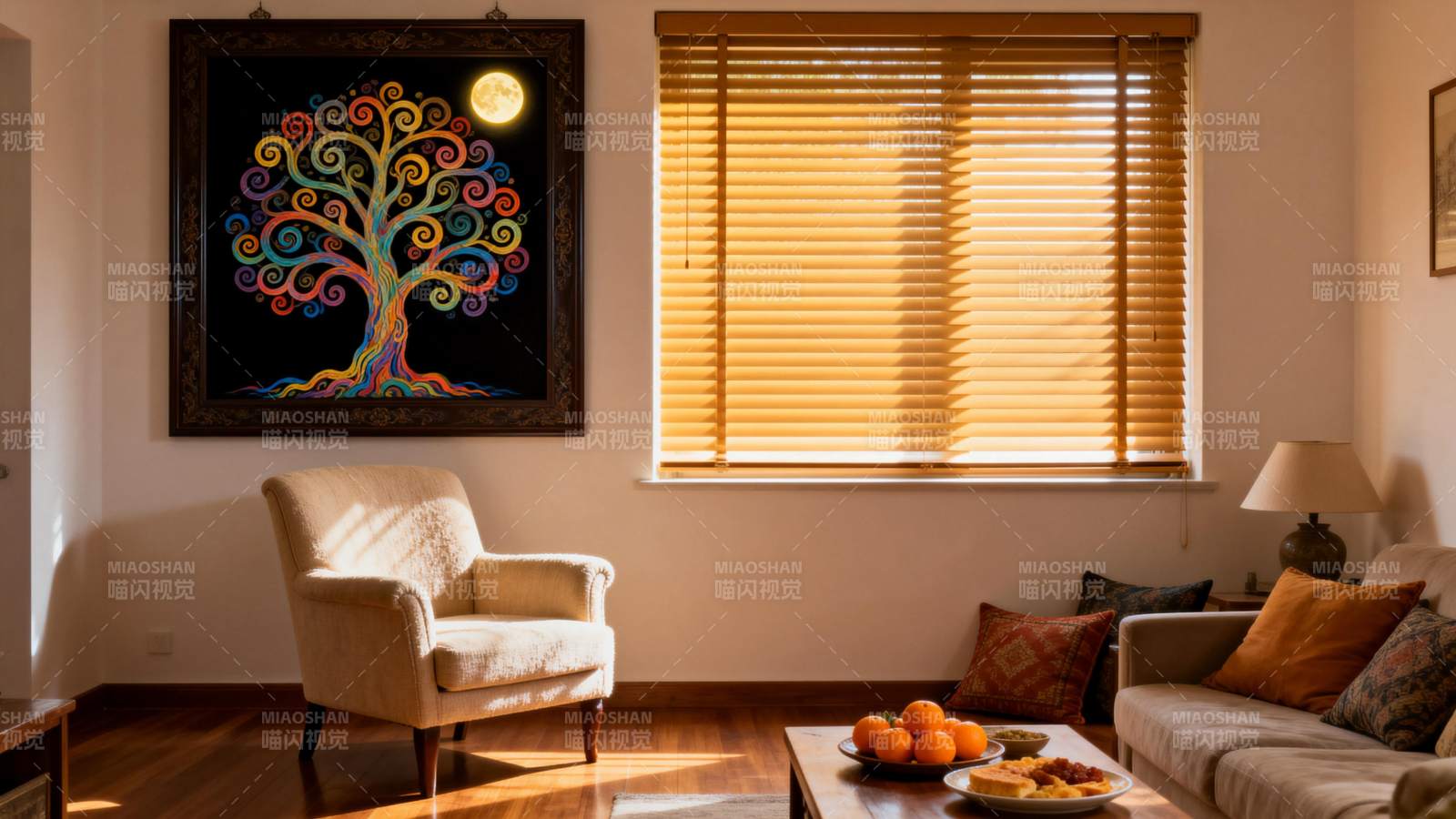 温馨客厅一角图片