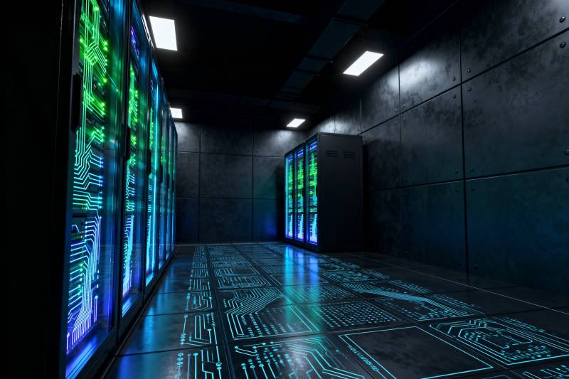 科技走廊 电路光影图片