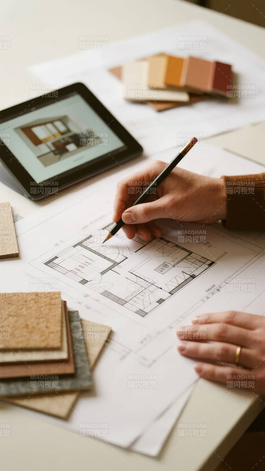 设计图纸与色彩搭配图片