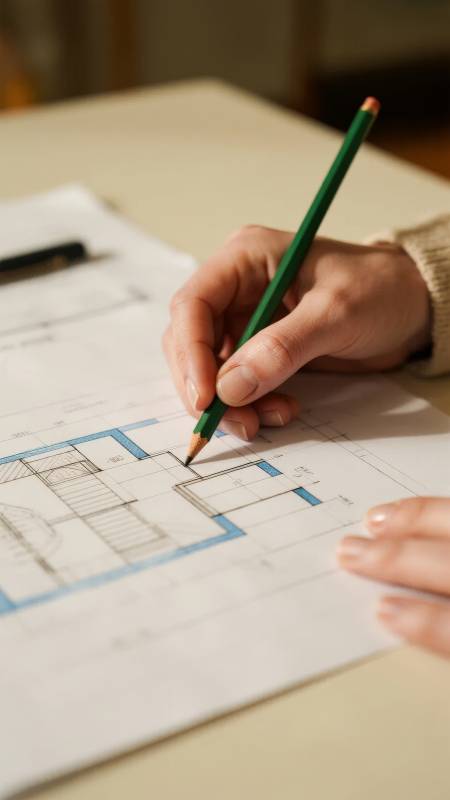 手绘建筑图纸图片