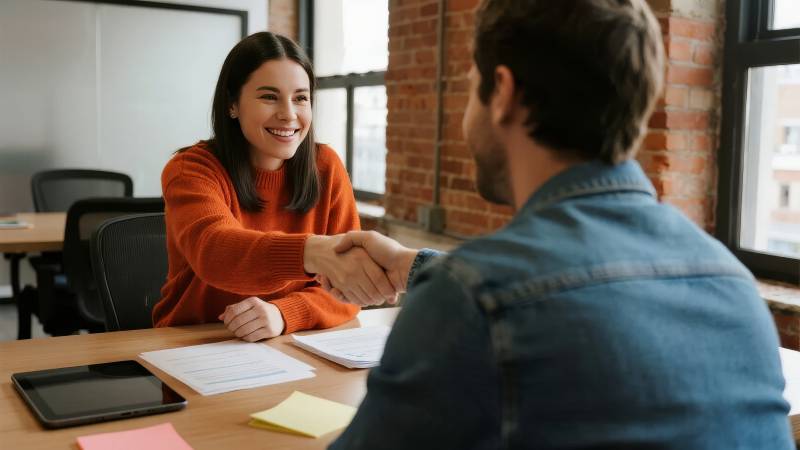 职场握手合作瞬间图片