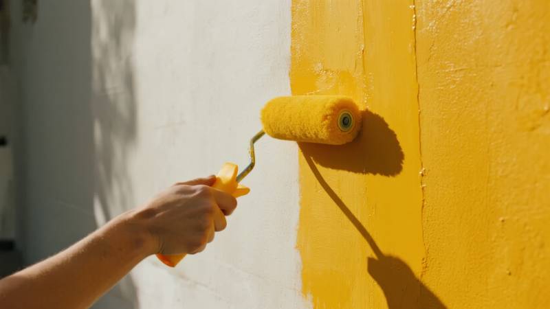 刷墙 黄色新装图片