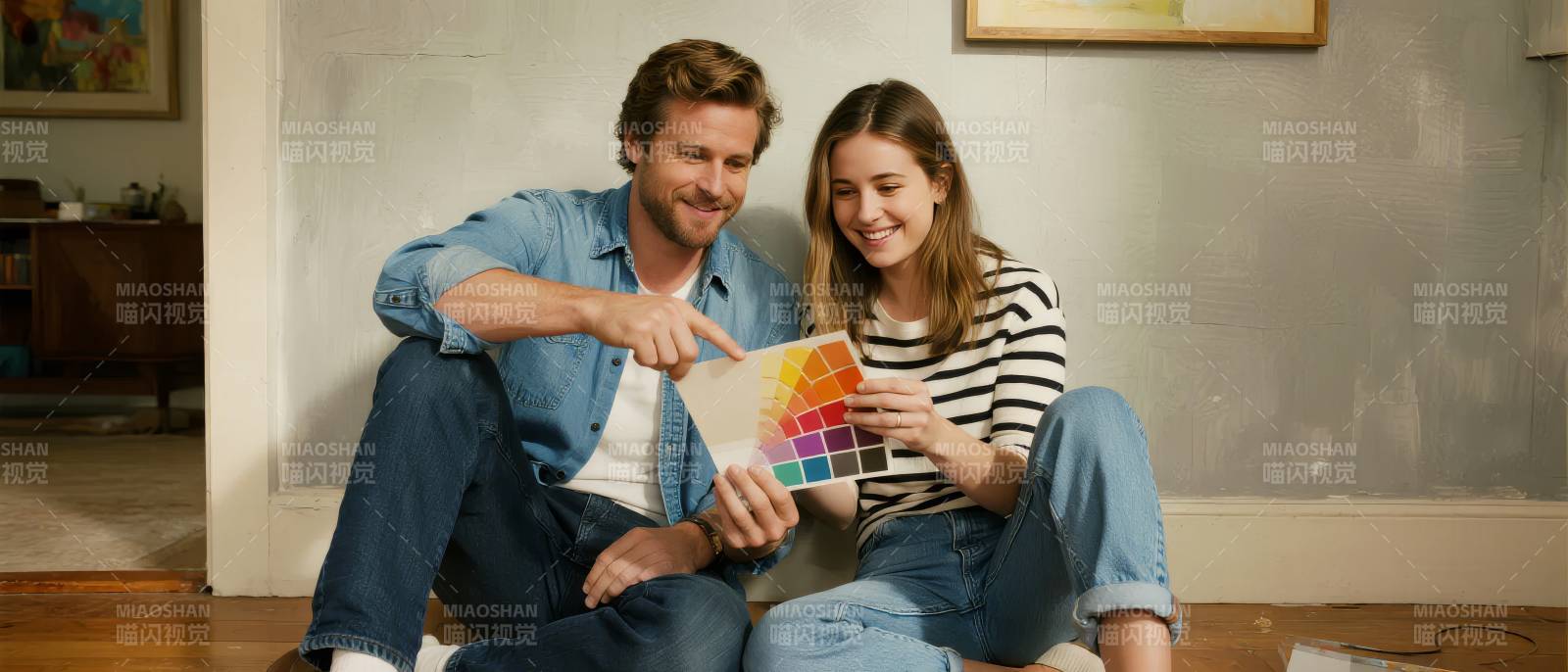 情侣选色装修中图片