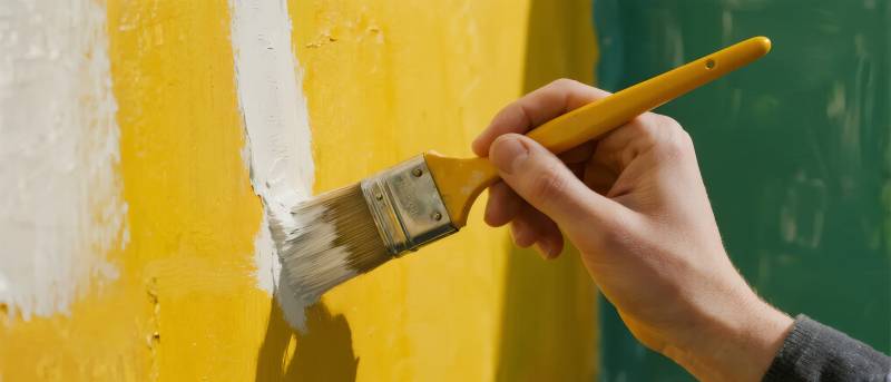 刷墙换新色图片