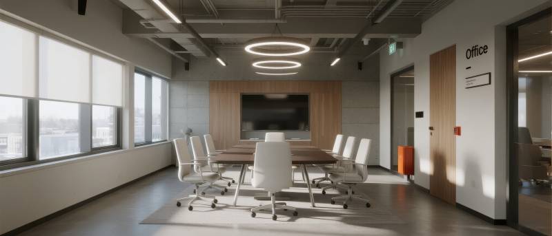 现代简约会议室图片