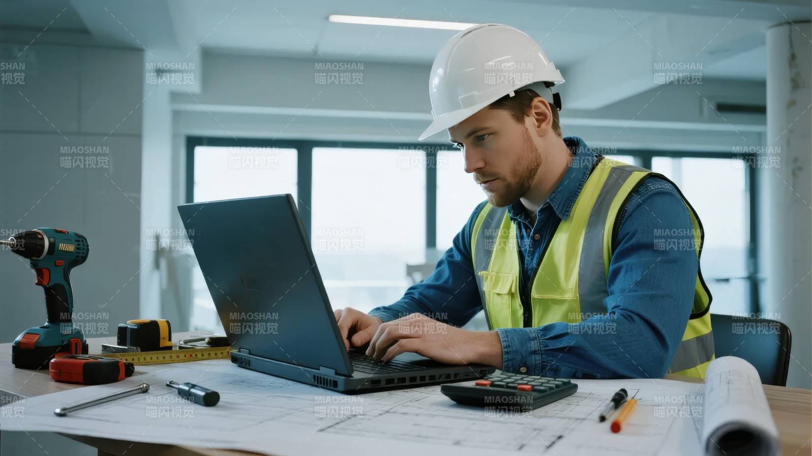 工程师专注工作图片