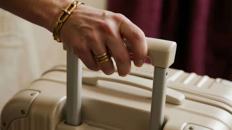 手握行李箱把手图片