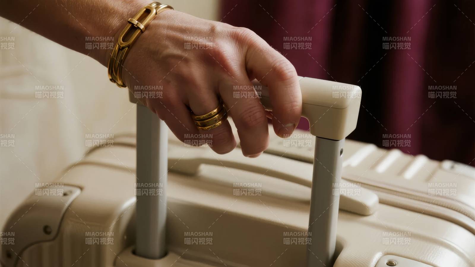 手握行李箱把手图片
