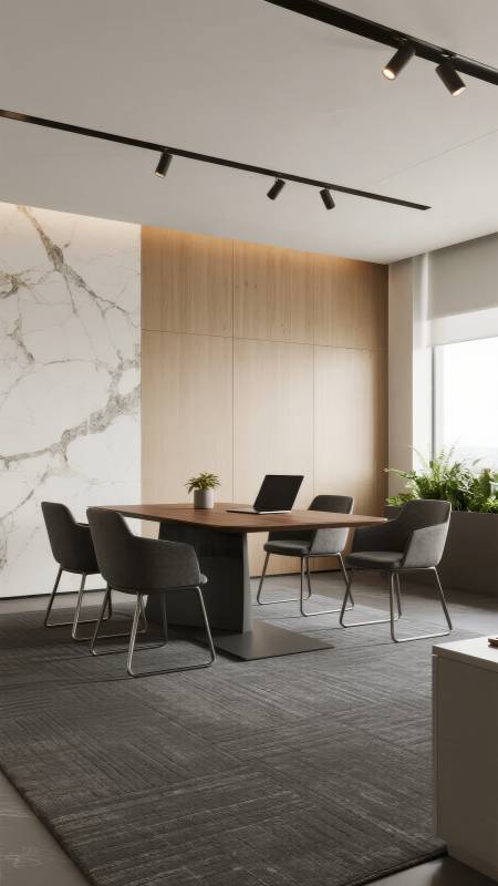 现代简约会议室图片