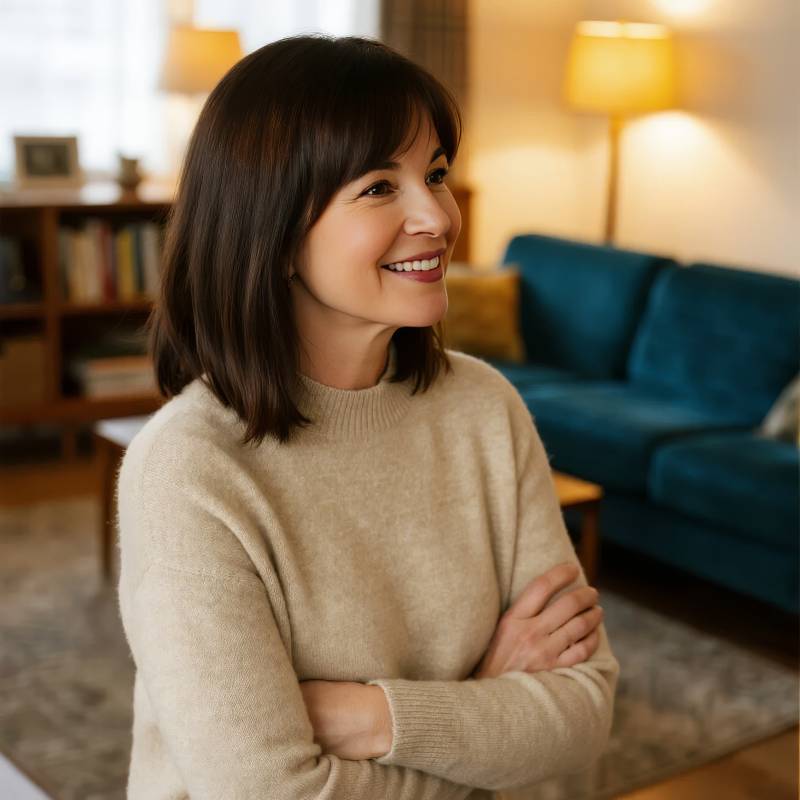 温暖微笑的女子图片