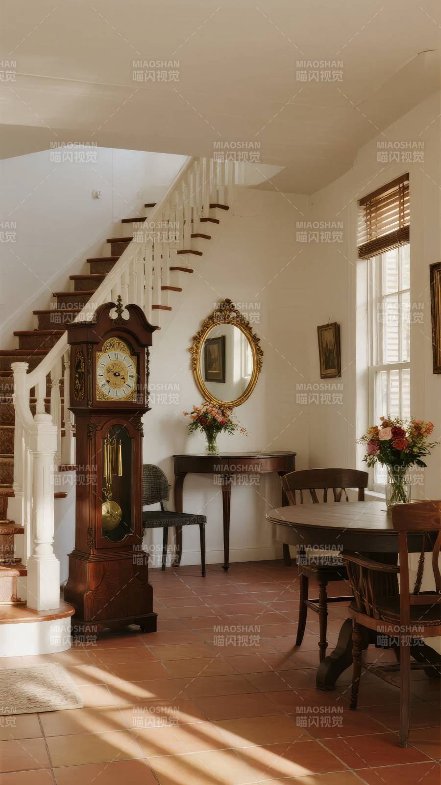 古典客厅钟表静景图片