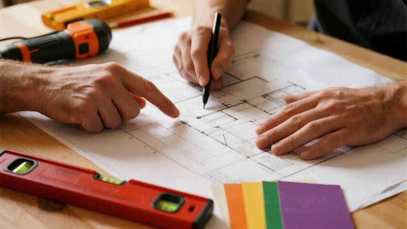 设计图纸讨论中图片