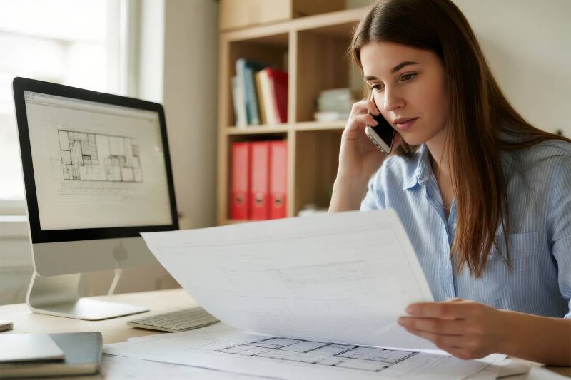 职场女性专注工作图片