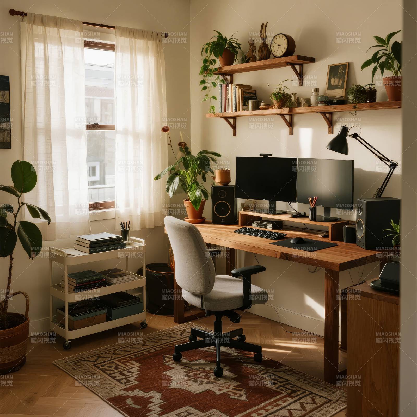 温馨办公角落图片