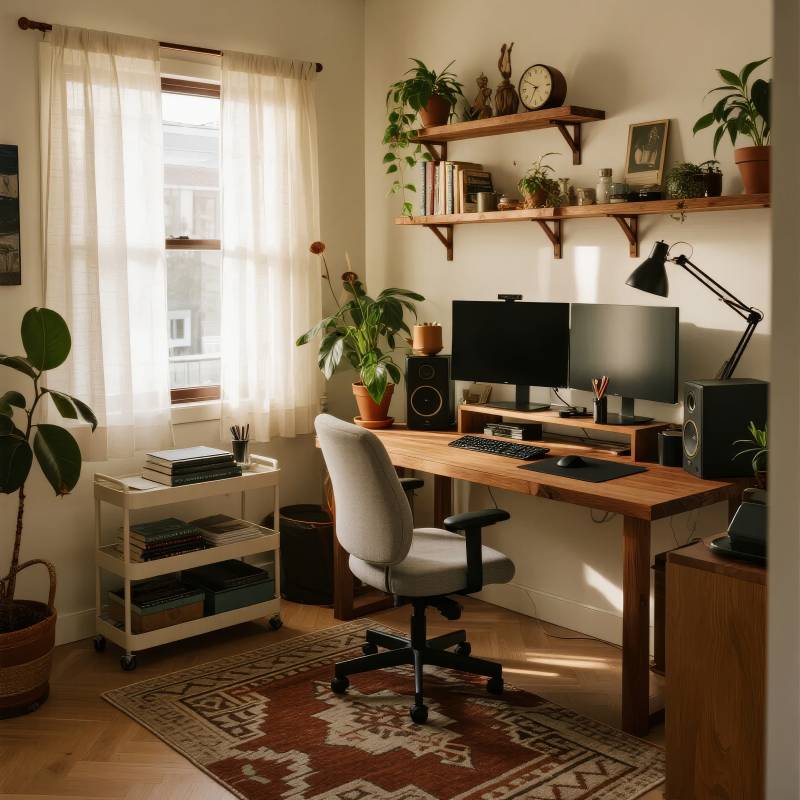 温馨办公角落图片