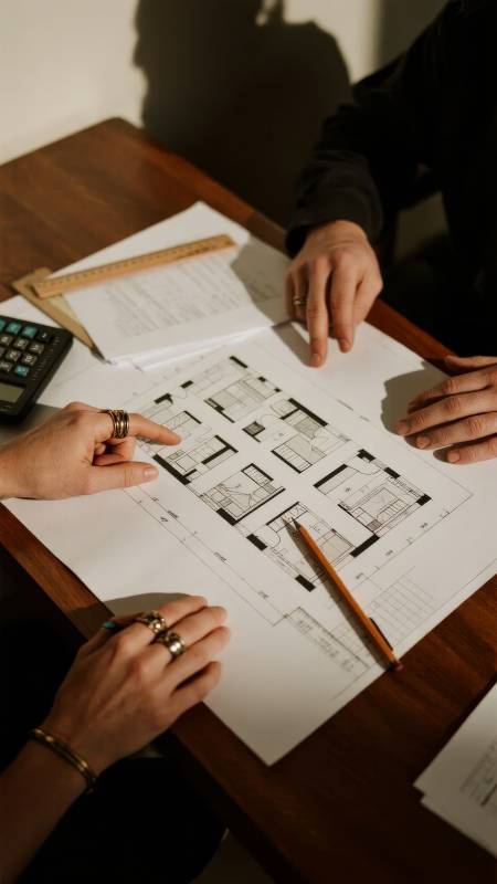 设计图纸讨论中图片