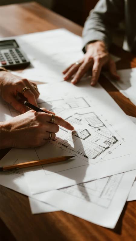 设计图纸讨论中图片