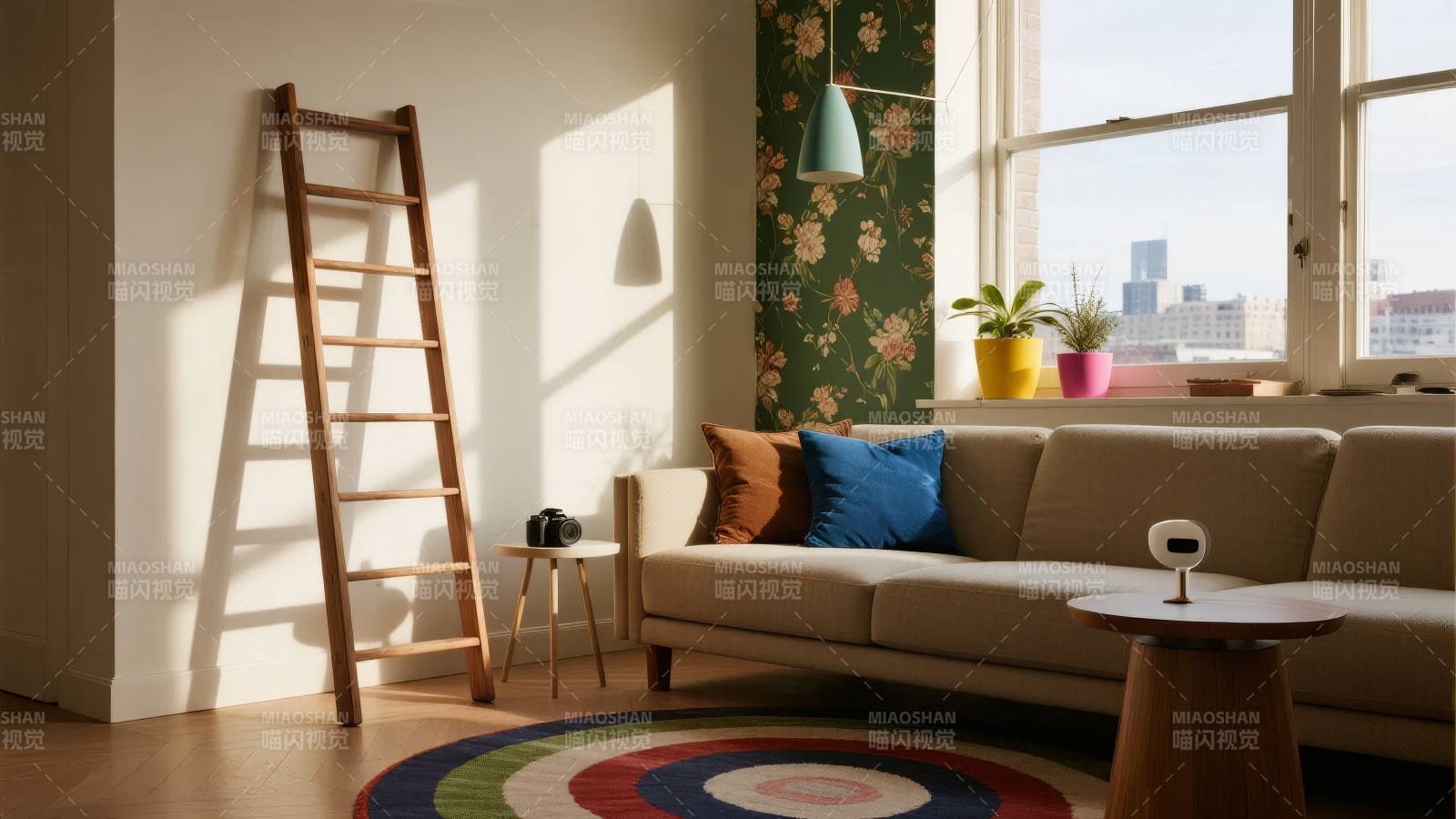 温馨客厅一角图片