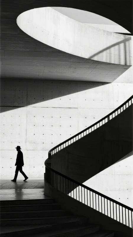 光影中的独行者图片